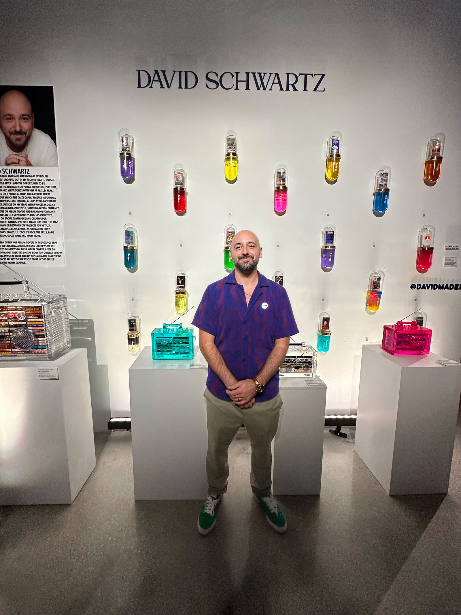 David Schwartz with his work